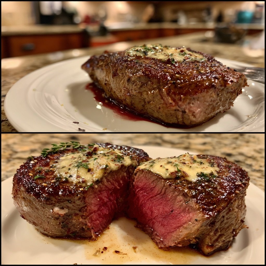 Filet Steak with Red Wine Butter
