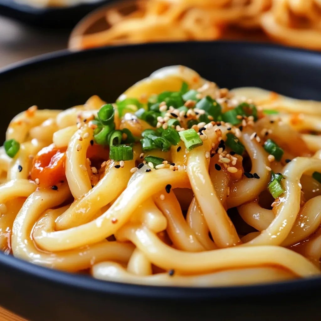 Vegan Garlic Udon Noodles