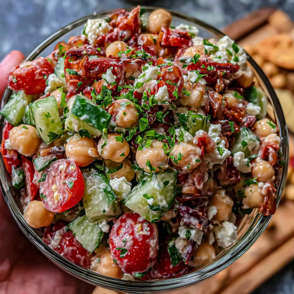 Healthy Mediterranean Chickpea Salad