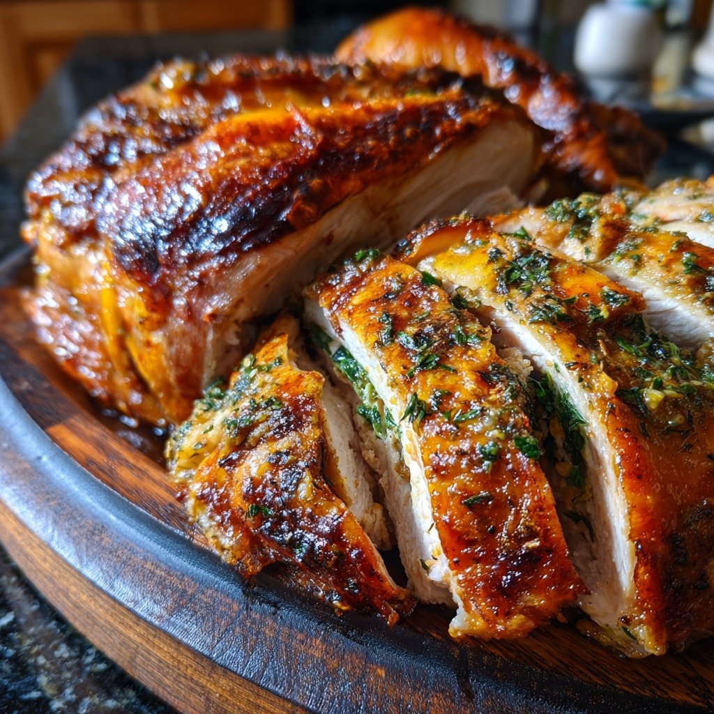 Seasonal & Festive Thanksgiving Herb Stuffed Turkey