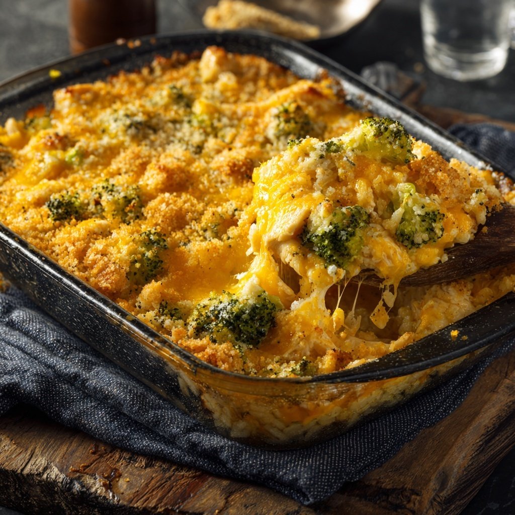 Cheesy Chicken And Rice Casserole
