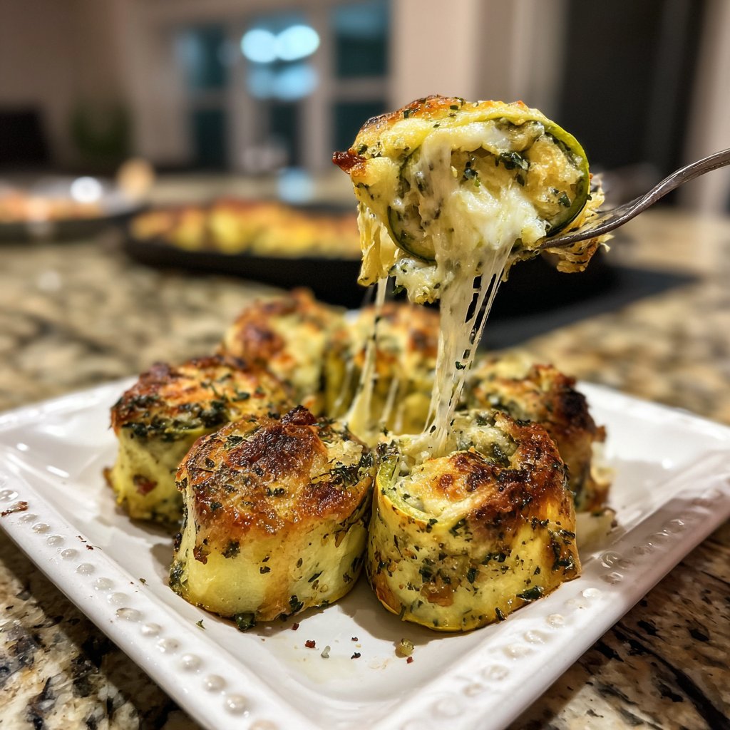 Baked Zucchini Ricotta Rollups