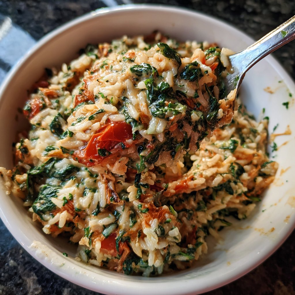 Creamy Spinach Tomato Rice