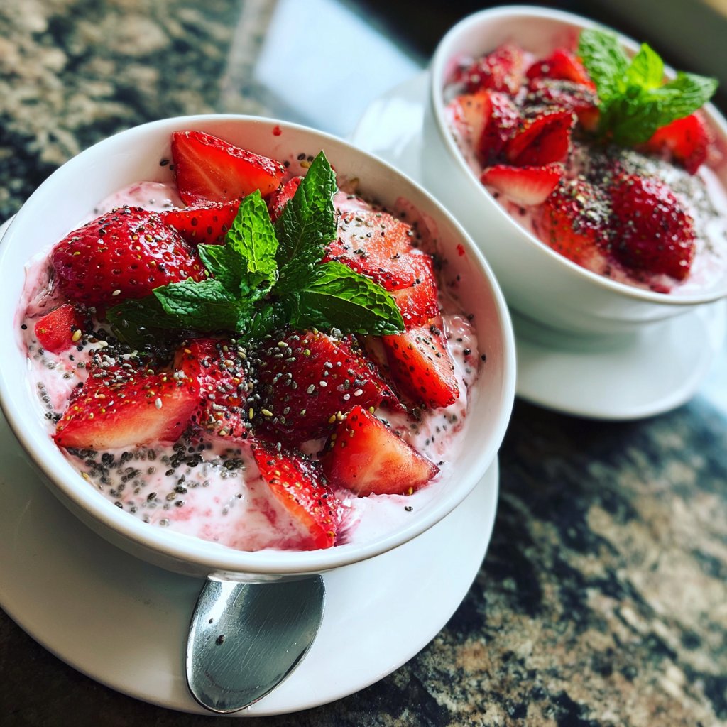 Strawberry Yogurt Chia Bowls