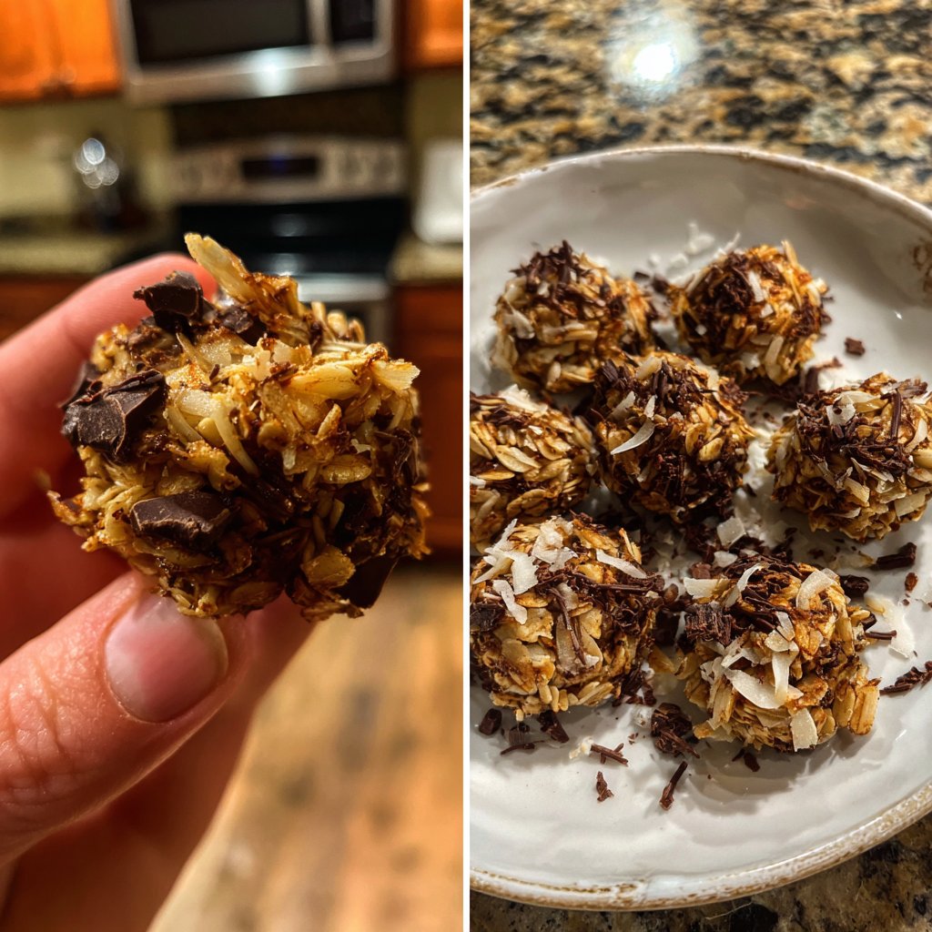 Chocolate Almond Coconut Granola Bites