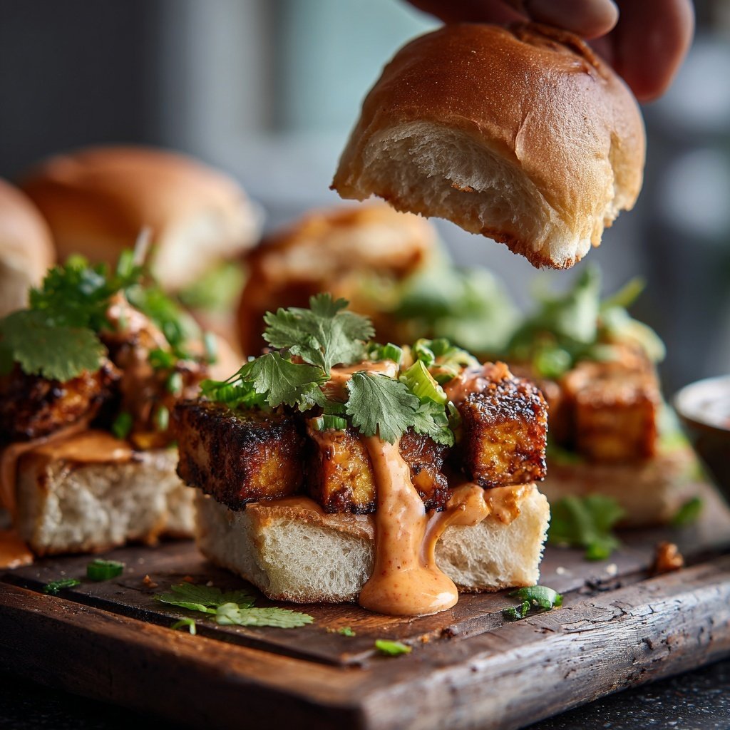 Sliders with Crispy Tofu