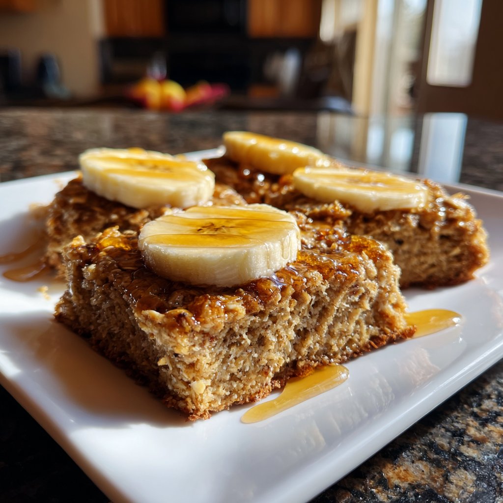 Banana Oat Yogurt Squares