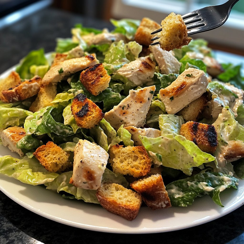 Homemade Chicken Caesar Salad Recipe