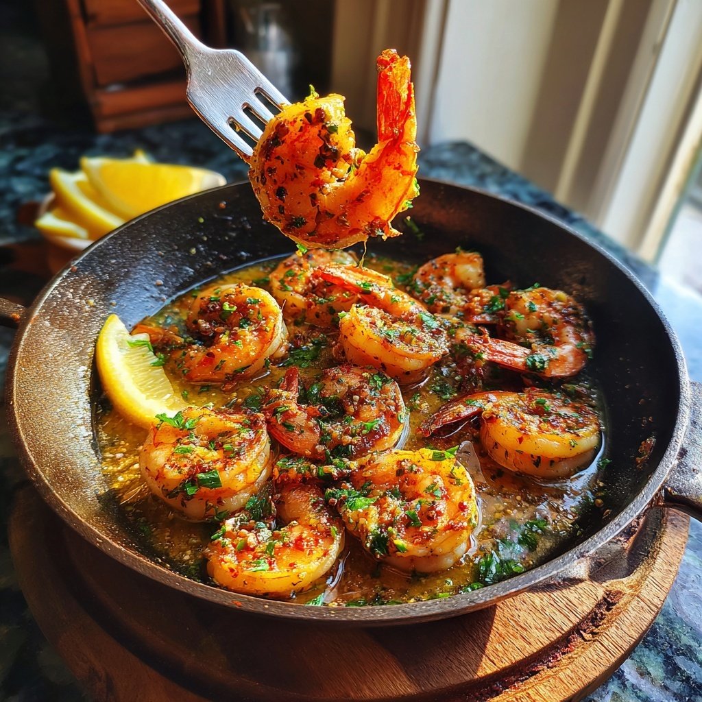 Lemon Garlic Shrimp Skillet