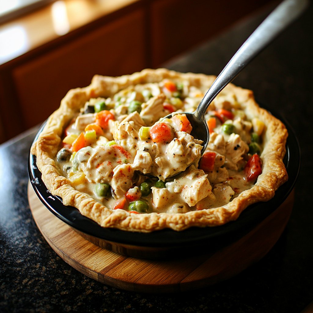 Spicy Crockpot Chicken Pot Pie Filling