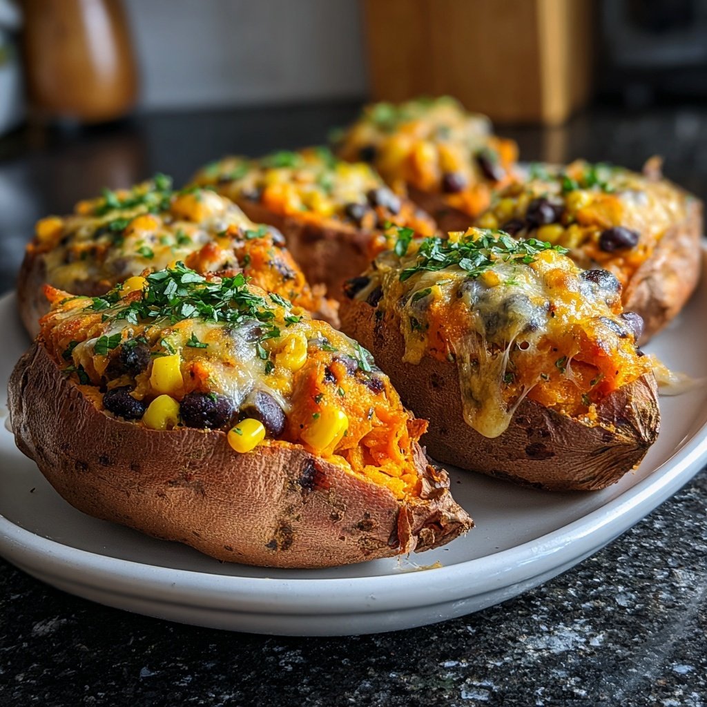 Valentine Dinner Stuffed Sweet Potatoes