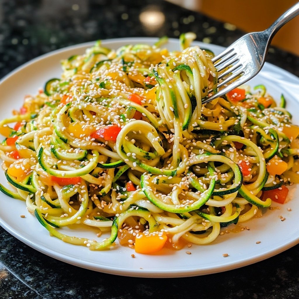 Healthy Zucchini Noodle Stir Fry