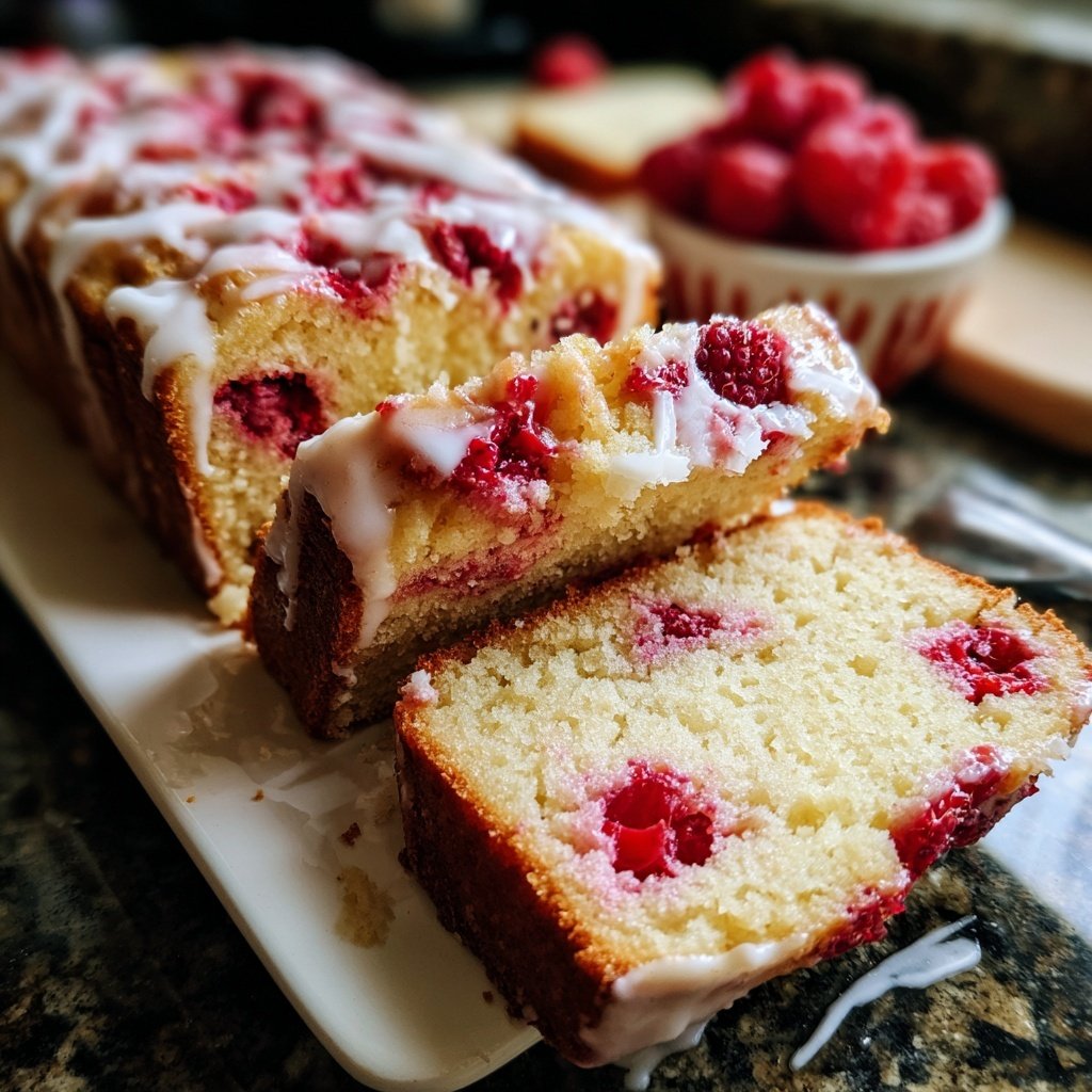 Raspberry Almond Cake Slices