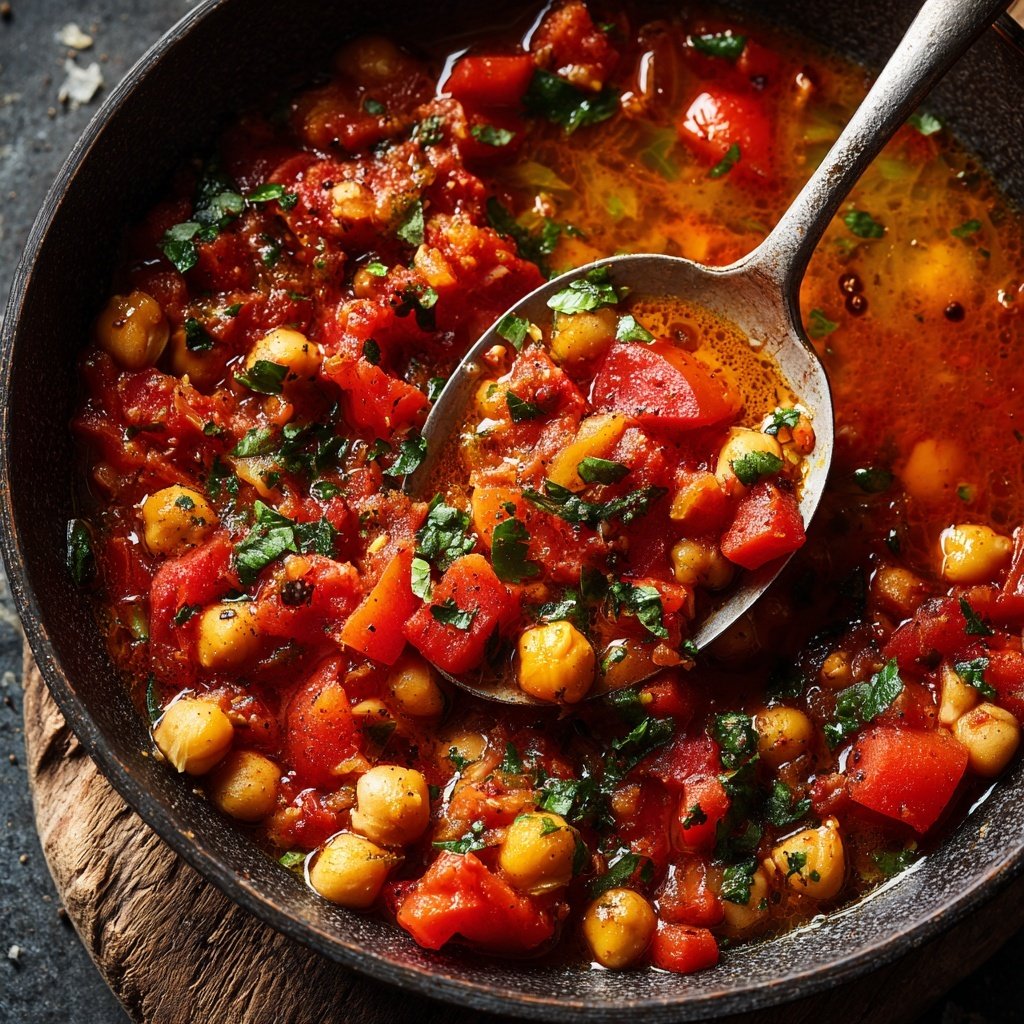 Healthy Dinner Tomato Chickpea Stew