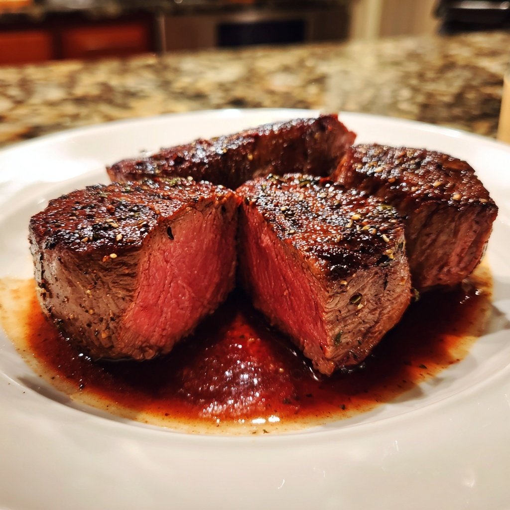 Romantic Filet Mignon with Red Wine Sauce