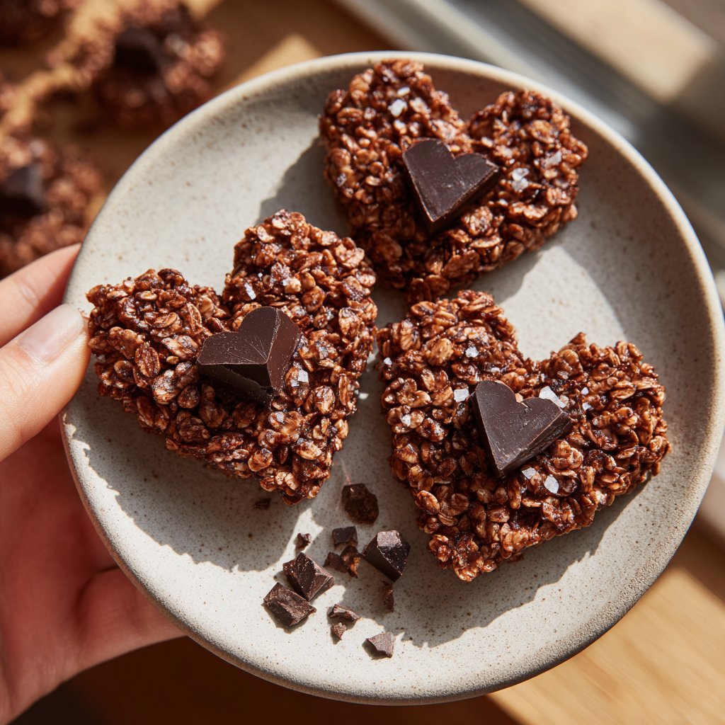 Valentines Snacks Chocolate Granola Hearts