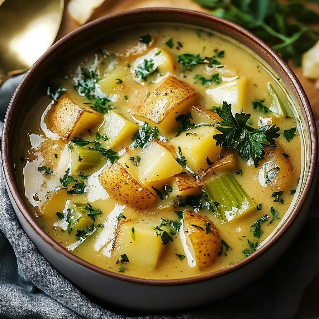 Roasted Celery & Potato Soup