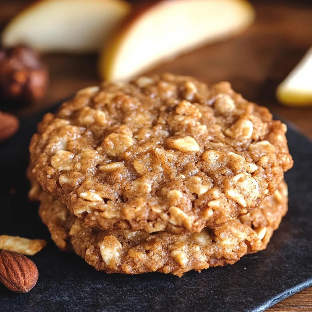 Easy & Healthy Apple Pie Oatmeal Cookies Recipe — Clean Eating & Low Calorie!