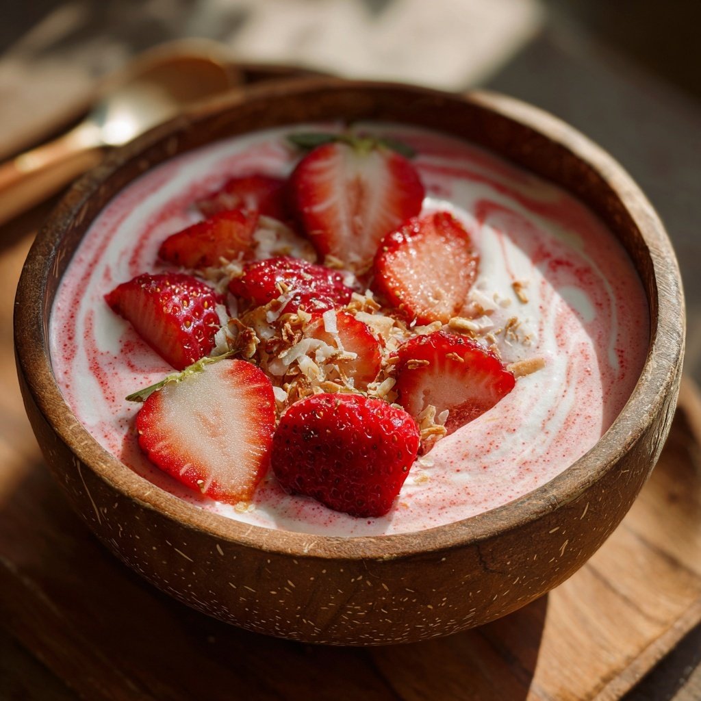 Strawberry Cheesecake Smoothie Bowl