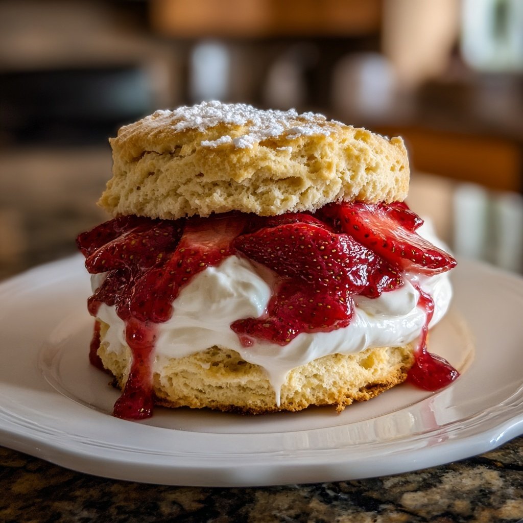 Strawberry Shortcake With Biscuits