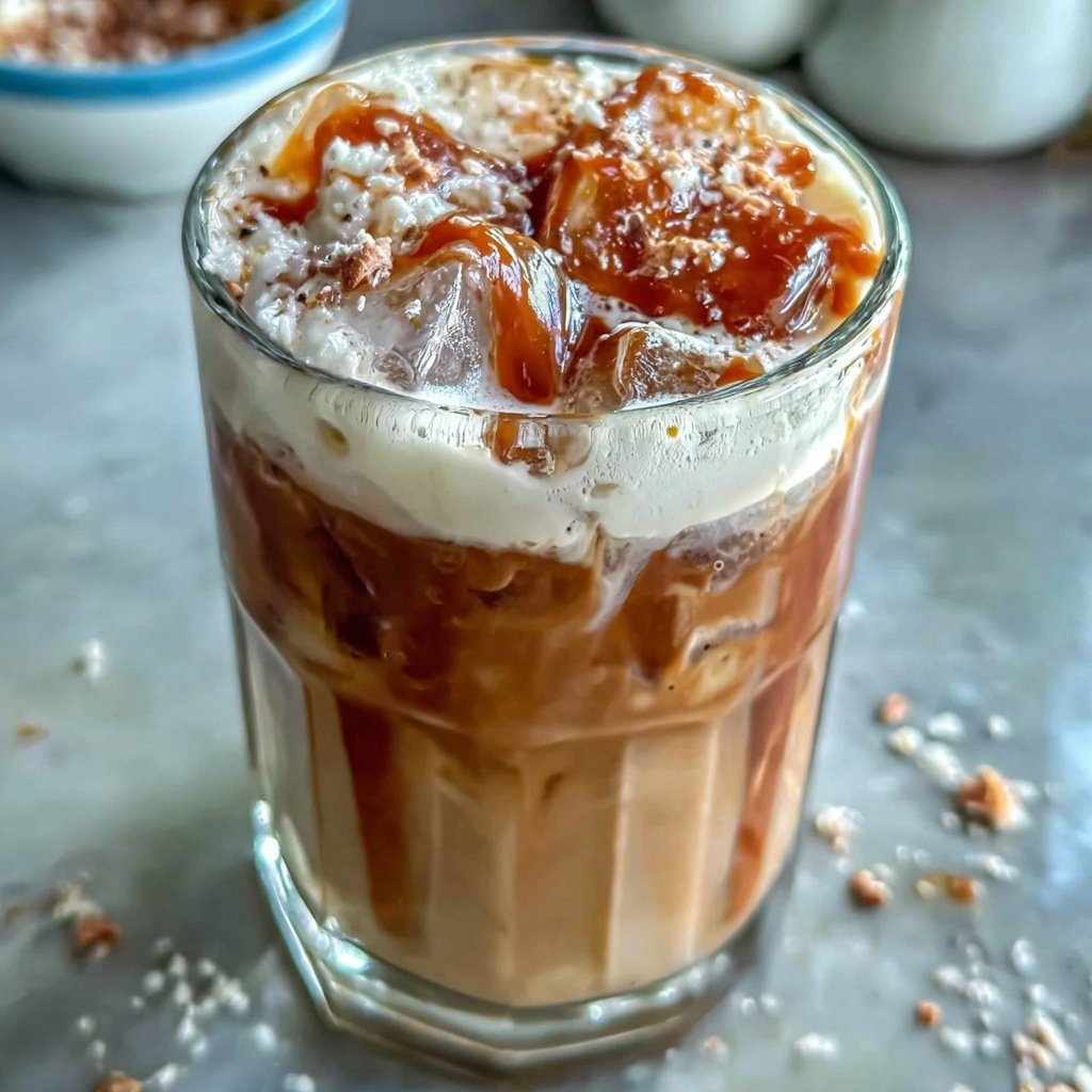 Low Calorie Iced Caramel Latte Drink